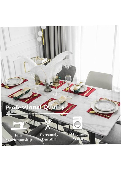 4x 33 x 48CM Koyu Kırmızı Bardak Altlığı (Yurt Dışından) modelleri