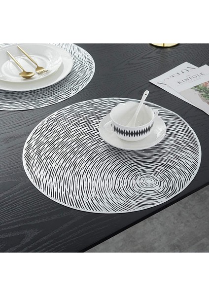 4'lü Folyolu Servis Altlığı Seti (Siyah) (Yurt Dışından) fırsatları