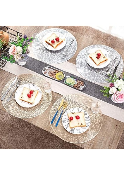 4'lü Folyolu Servis Altlığı Seti (Siyah) (Yurt Dışından) indirimleri