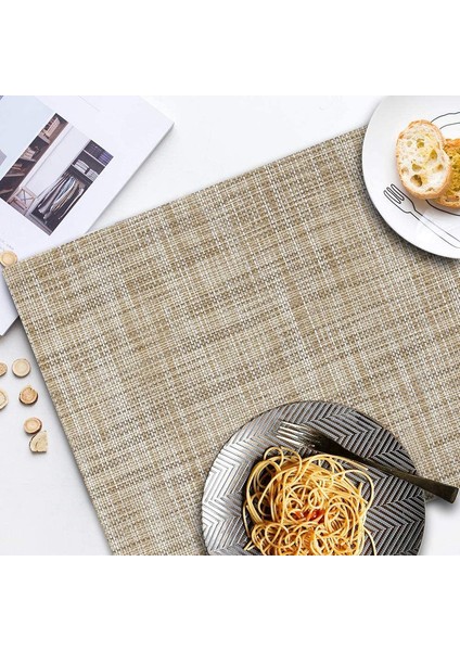 4'lü Yıkanabilir Bardak Altlığı Seti 45X30CM (Altın) (Yurt Dışından) fiyatları
