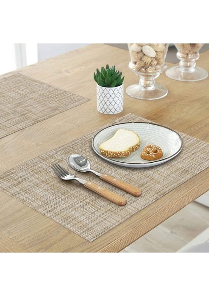 4'lü Yıkanabilir Bardak Altlığı Seti 45X30CM (Altın) (Yurt Dışından) fırsatları