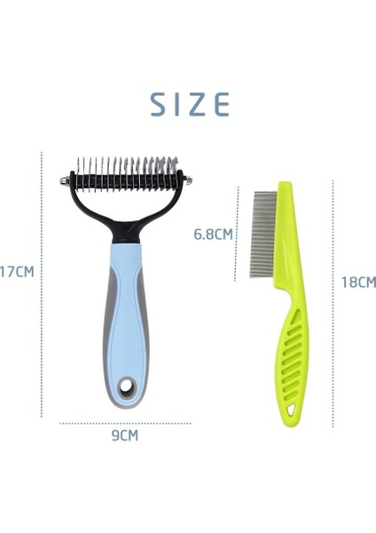 Pet Güzellik Aracı Tarak + Yeşil Iğne Tarak Mavi 17* 9cm (Yurt Dışından) fiyatları