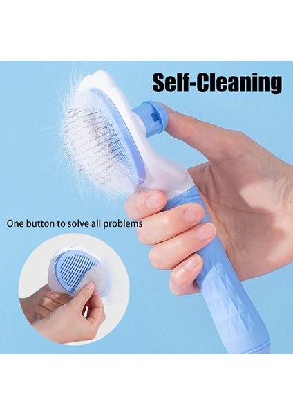 2 Parça Fırça + Kedi ve Köpek Tarağı Mavi (Yurt Dışından) modelleri