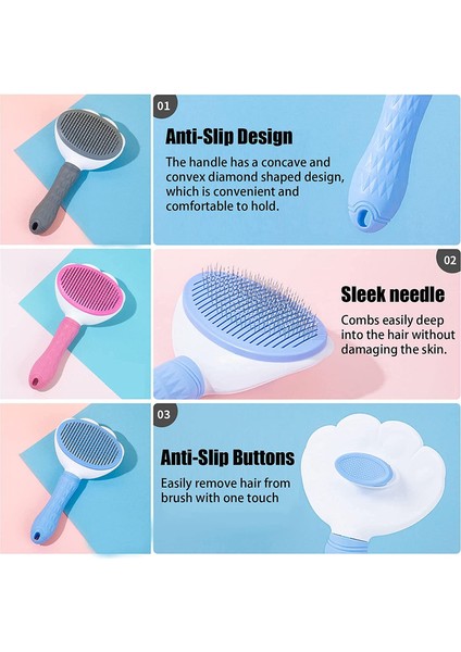 2 Parça Fırça + Kedi ve Köpek Tarağı Mavi (Yurt Dışından) fırsatları