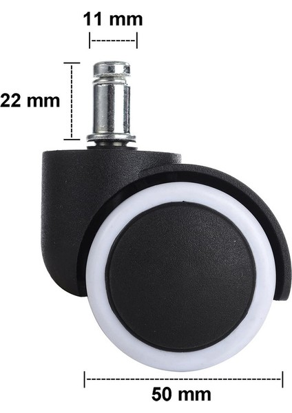 5 Kilitli Evrensel Tekerlek 10/50MM (Yurt Dışından) fırsatları