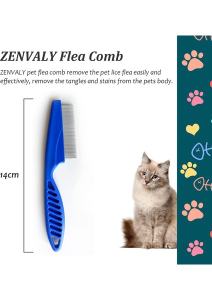 Kedi ve Köpek Bitli Tarak Güzellik Aracı Mavi 14 * 3 cm (Yurt Dışından) fiyatları