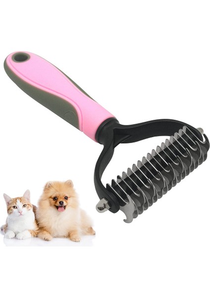 Evcil Hayvan Fırçası Uzun Saç Masaj Tarak Tırmık Pembe 16.8 * 7.3cm (Yurt Dışından)