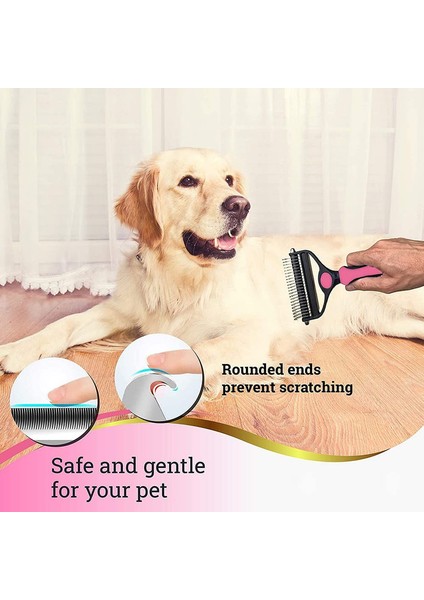 Çift Taraflı 2 Ve 1 Tırmık Tarak Pembe 15* 9* 4Cm (Yurt Dışından) modelleri