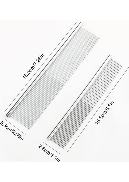 Iki Parçalı Çelik Yuvarlak Başlı Evcil Hayvan Tarak Büyük + Küçük (Yurt Dışından) fiyatları