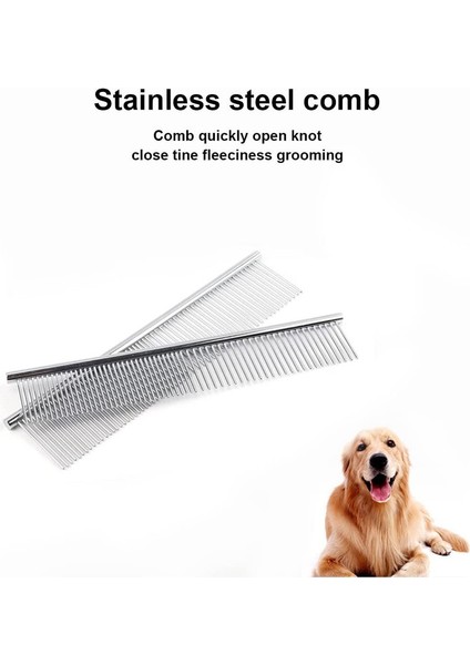 Iki Parçalı Çelik Yuvarlak Başlı Evcil Hayvan Tarak Büyük + Küçük (Yurt Dışından) indirimleri