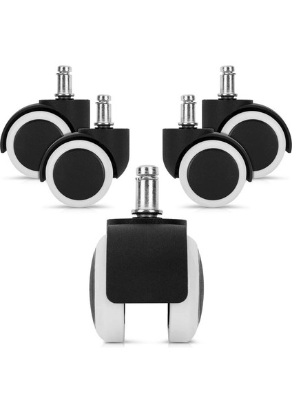 Beş Tekerlekli Döner Sandalye Seti Beyaz (Yurt Dışından)