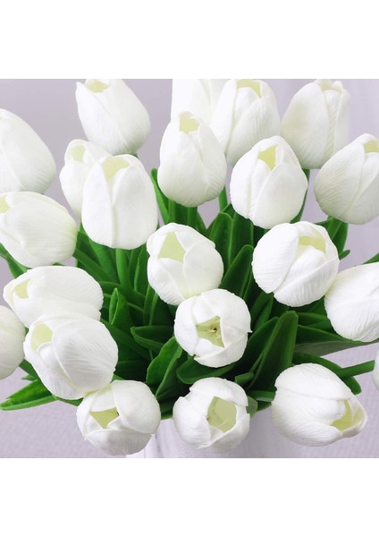 10 Yapay Çiçek Lale (Beyaz) (Yurt Dışından) indirimleri