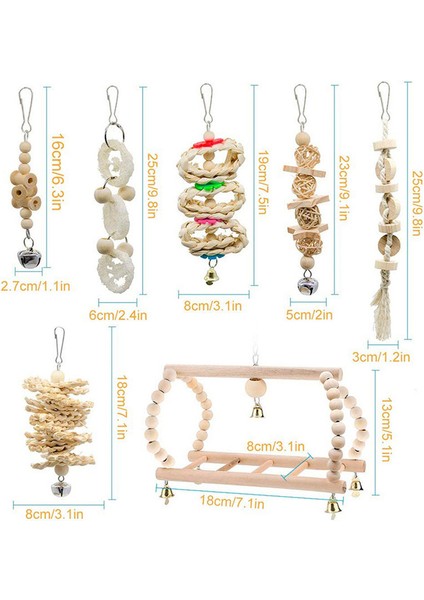 2 Adet Papağan Merdiveni Teleferik ve Asma Köprü Oyuncakları (Yurt Dışından) modelleri