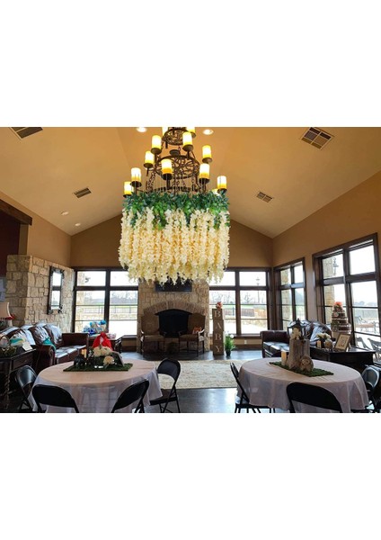 24'lü Yapay Çiçek Seti Ipek Asma Asma Çiçek Çelenkleri (Şampanya) (Yurt Dışından) indirimleri