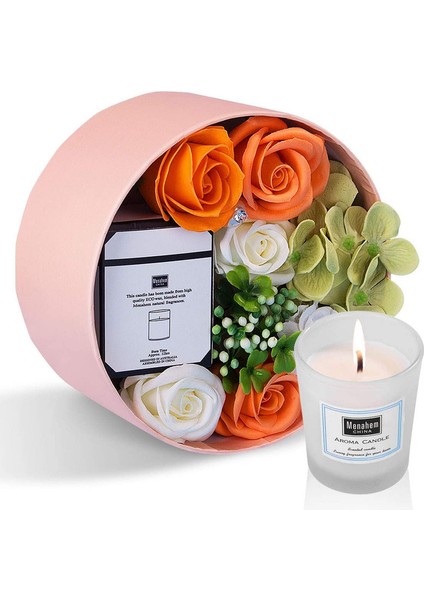 Kadın Çiçek Sabunu Yuvarlak Kutu (Sarı) (Yurt Dışından)