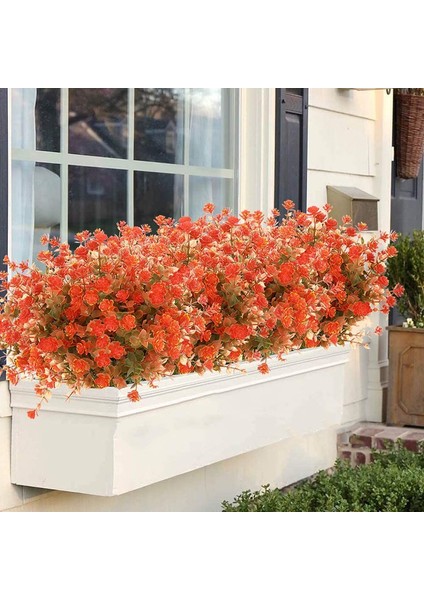 4 Adet Uv Işınlarına Dalı Asılı Yapay Bitki Çiçekleri (Kırmızı) (Yurt Dışından) modelleri