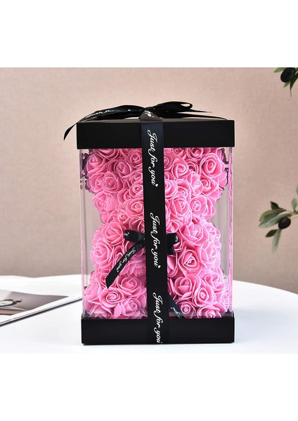 Rose Ayı Hediyesi Şeffaf Bir Hediye Kutusu ile Birlikte Gelir （ROSE,25CM） (Yurt Dışından) indirimleri