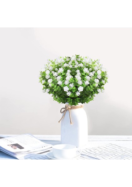 Yapay Çiçekler Dış Mekan 10'lu Paket Çiçekler (Beyaz) (Yurt Dışından) fırsatları