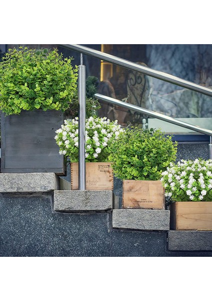 Yapay Çiçekler Dış Mekan 10'lu Paket Çiçekler (Beyaz) (Yurt Dışından) indirimleri