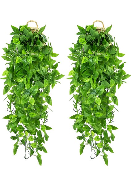 2 Adet Yapay Bitki Sarmaşık (Yeşil 2) (Yurt Dışından)