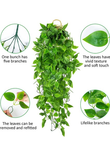 2 Adet Yapay Bitki Sarmaşık (Yeşil 2) (Yurt Dışından) modelleri