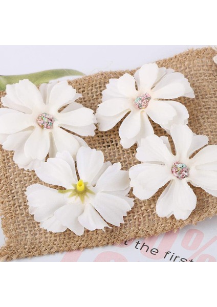 50 Adet Mini Yapay Çiçek Başı Yapay Papatya Çiçeği (Beyaz) (Yurt Dışından) fırsatları