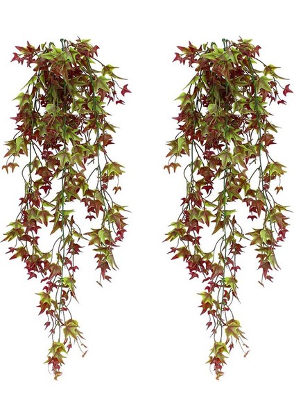 2 Adet Yapay Simüle Asma Yaprakları Akçaağaç Yaprakları, 27.8in (Yurt Dışından)