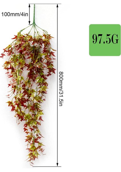 2 Adet Yapay Simüle Asma Yaprakları Akçaağaç Yaprakları, 27.8in (Yurt Dışından) fiyatları