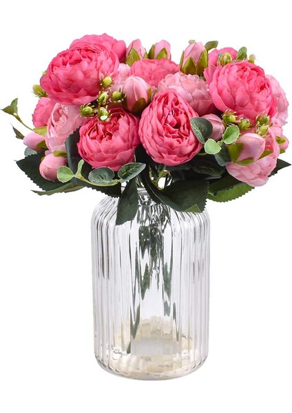 4 Suni Ipek Şakayık Buketi, 5 Çatal, 9 Baş (Yurt Dışından)