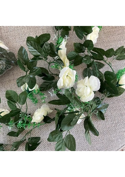 Pembe Yapay Ipek Asma Gül Cazibesi Çelenk (Yurt Dışından) fiyatları