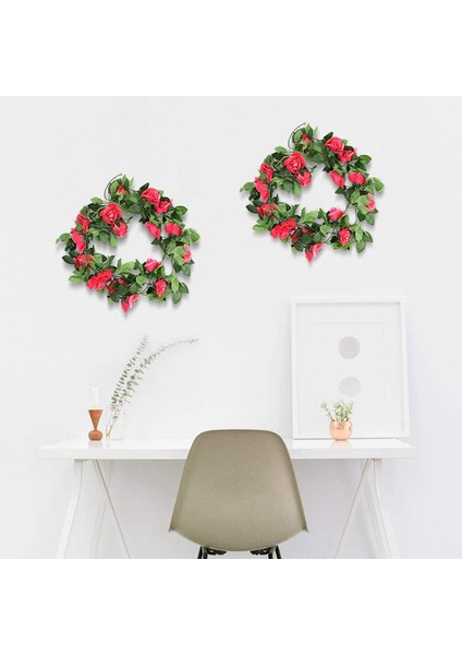 2 Paket 7,2 Fit Yapay Çelenk Asma Sarmaşığı (Pembe) (Yurt Dışından) fırsatları