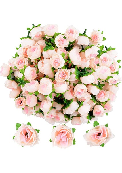 100 Pembe Yapay Bitki Süsleri (Şampanya Rengi) (Yurt Dışından)