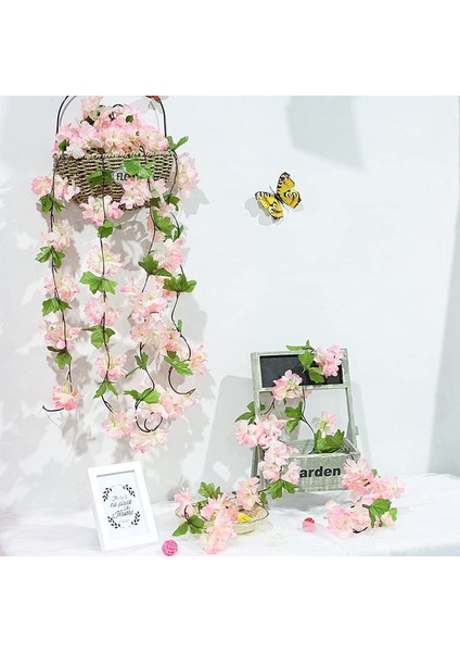 2 Adet x 235CM Yapay Simülasyon Kiraz Çiçeği Kolye Çelenk - Pembe (Yurt Dışından) indirimleri