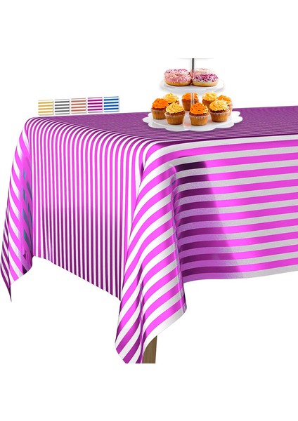 137 x 183CM Mor Folyo Masa Örtüsü (Yurt Dışından)