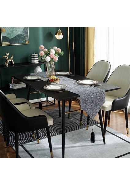 33X200CM Mavi Dalgalar Aile Masa Örtüsü (Yurt Dışından) fiyatları