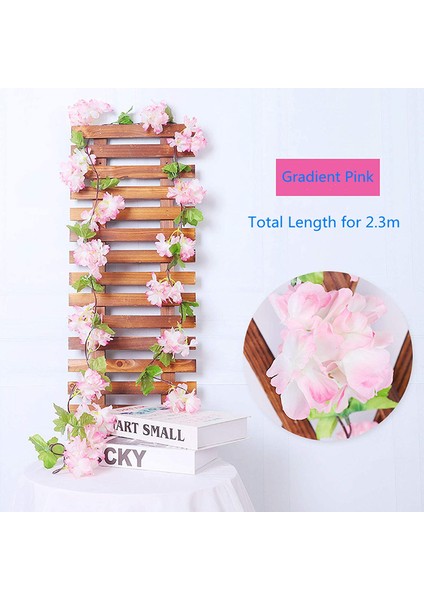 Yapay Ipek Kiraz Çiçeği Çelengi Simülasyon Ortanca (Pembe-A, 4'lü Paket) (Yurt Dışından) fiyatları