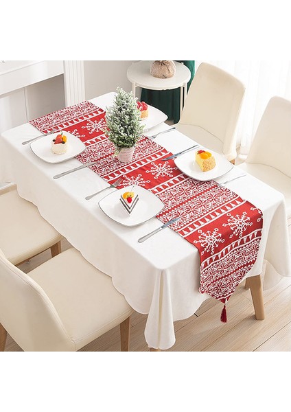 33*180CM Sanatsal Kutsal Masa Örtüsü (Kar Tanesi) (Yurt Dışından)