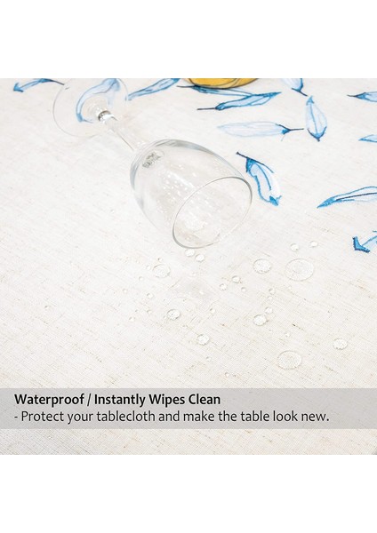 140X220CM Keten Pamuklu Masa Örtüsü (Mavi) (Yurt Dışından) indirimleri