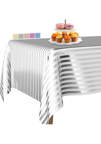 137 x 183CM Gümüş Folyo Masa Örtüsü (Yurt Dışından)