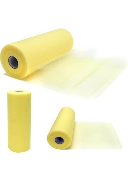 Tiul Rulo 15CM x 25Y Parti Dekorasyonu (Sarı) (Yurt Dışından)