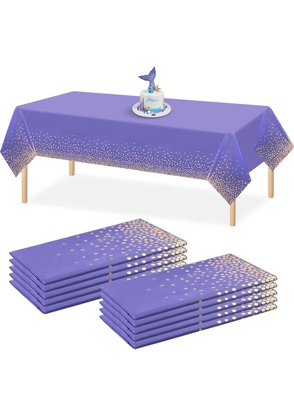 10 x 137*274CM Tek Kullanımlık Masa Örtüsü (Mor) (Yurt Dışından)