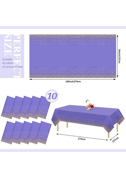 10 x 137*274CM Tek Kullanımlık Masa Örtüsü (Mor) (Yurt Dışından) fırsatları