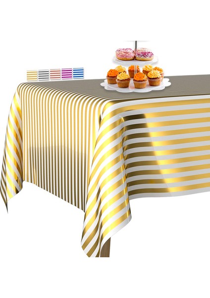137 x 183CM Folyo Masa Örtüsü Altın (Yurt Dışından)