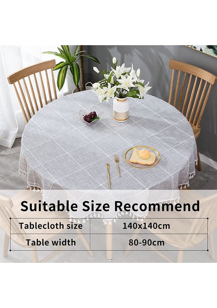 140CM Sanatsal Masa Örtüsü (Gri) (Yurt Dışından) fiyatları