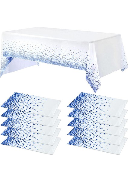 10 Adet Tek Kullanımlık Masa Örtüsü 137 x 274 cm (Beyaz) (Yurt Dışından)