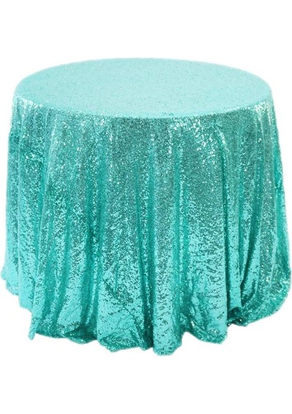 120CM Art Payet Yuvarlak Masa Örtüsü (Açık Yeşil) (Yurt Dışından)