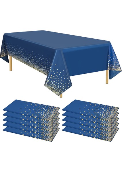 6x 137*274CM Tek Kullanımlık Masa Örtüleri (Altın ve Mavi) (Yurt Dışından)