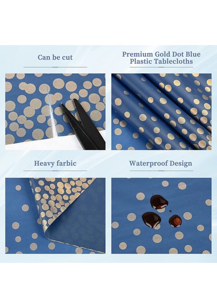 6x 137*274CM Tek Kullanımlık Masa Örtüleri (Altın ve Mavi) (Yurt Dışından) fiyatları