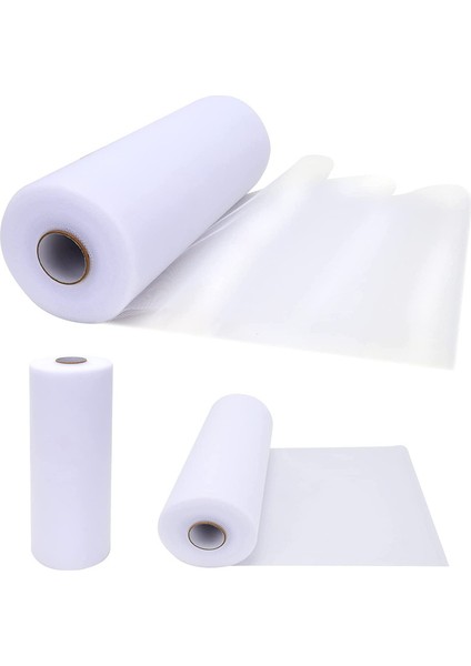 Tiul Rulo 15CM x 25Y Parti Dekorasyonu (Beyaz) (Yurt Dışından)