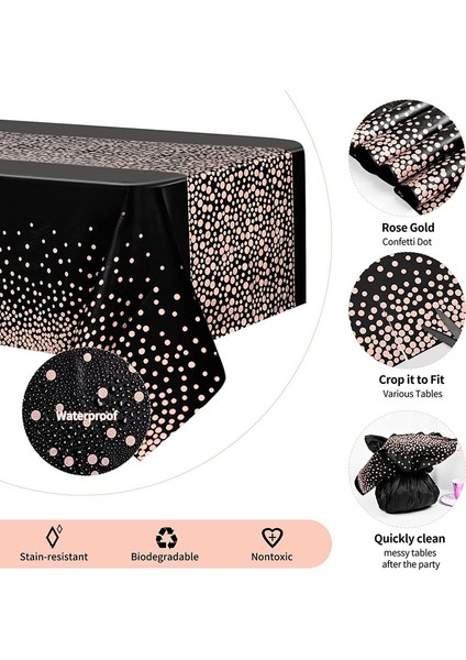 6x 137*274CM Tek Kullanımlık Masa Örtüleri (Siyah Toz B) (Yurt Dışından) modelleri
